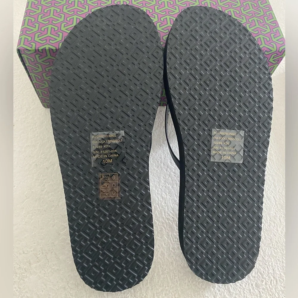 Tory Burch Black Flatform Flip Flop NWT